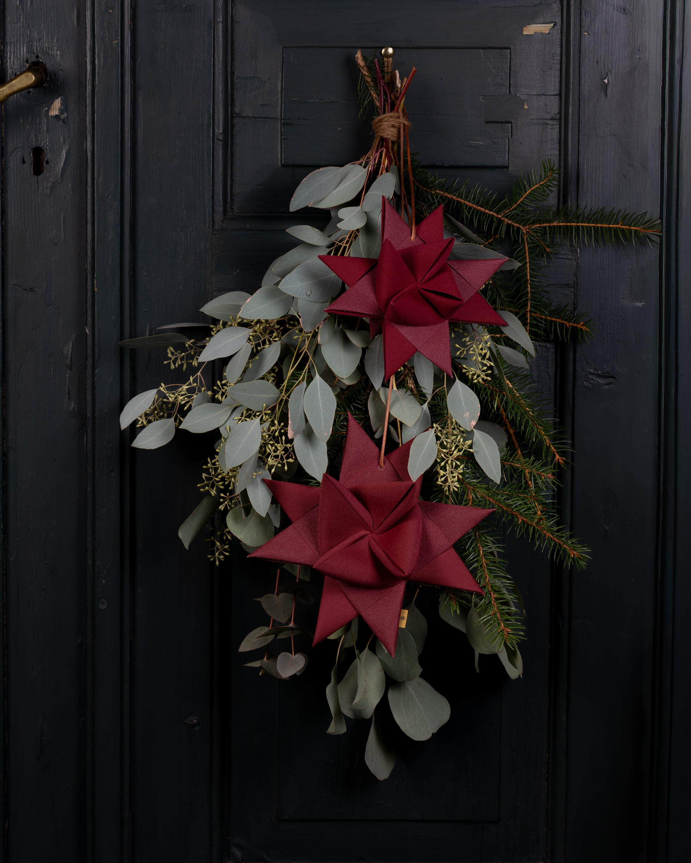Stjerne- dørpynt - Bourdeaux rød