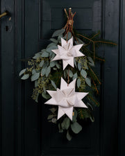 Stjerne- dørpynt -Oyster beige