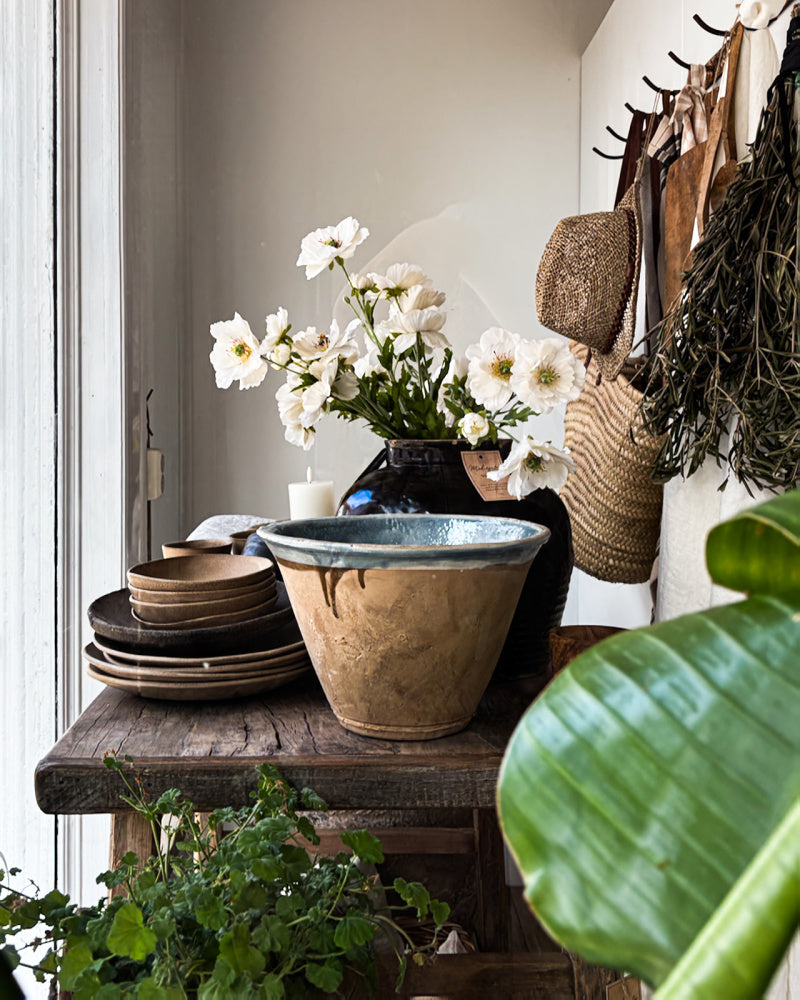 Keramikkskål str L, blå