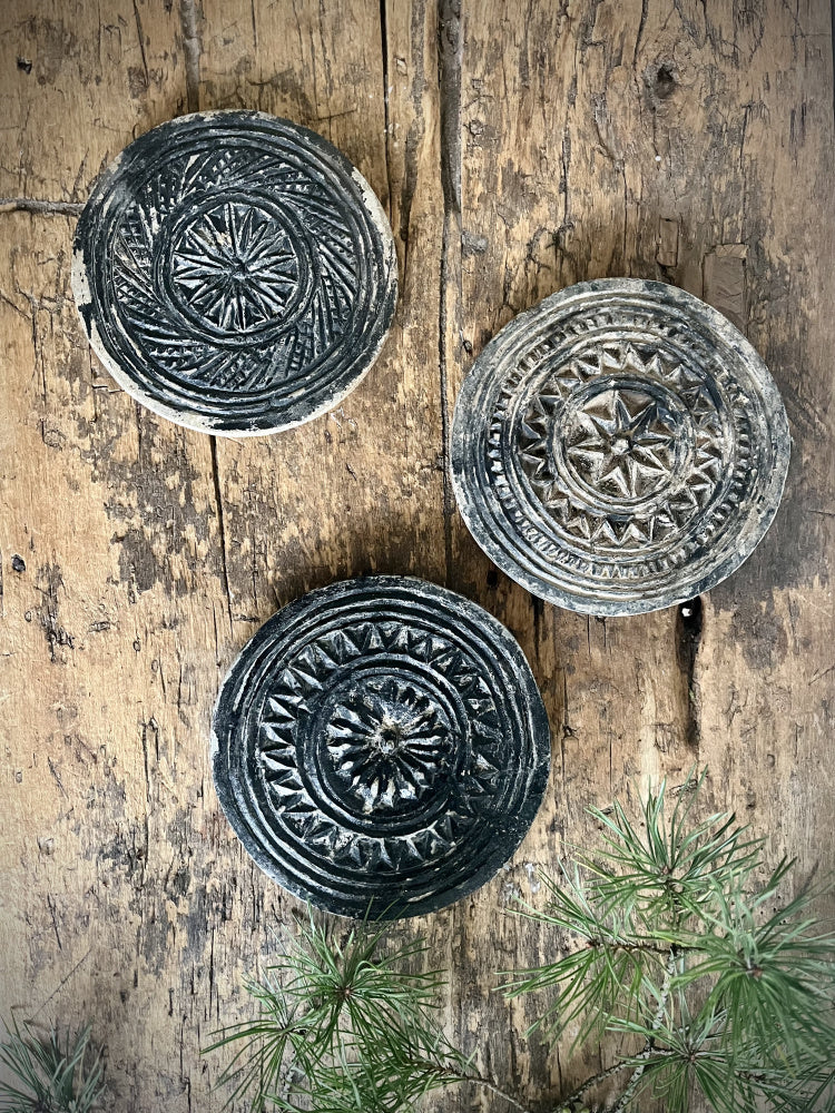 Vintage stenfat med mønster