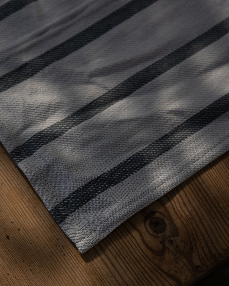 Kjøkkenhåndkle beige med brede grønne striper 50x70 cm