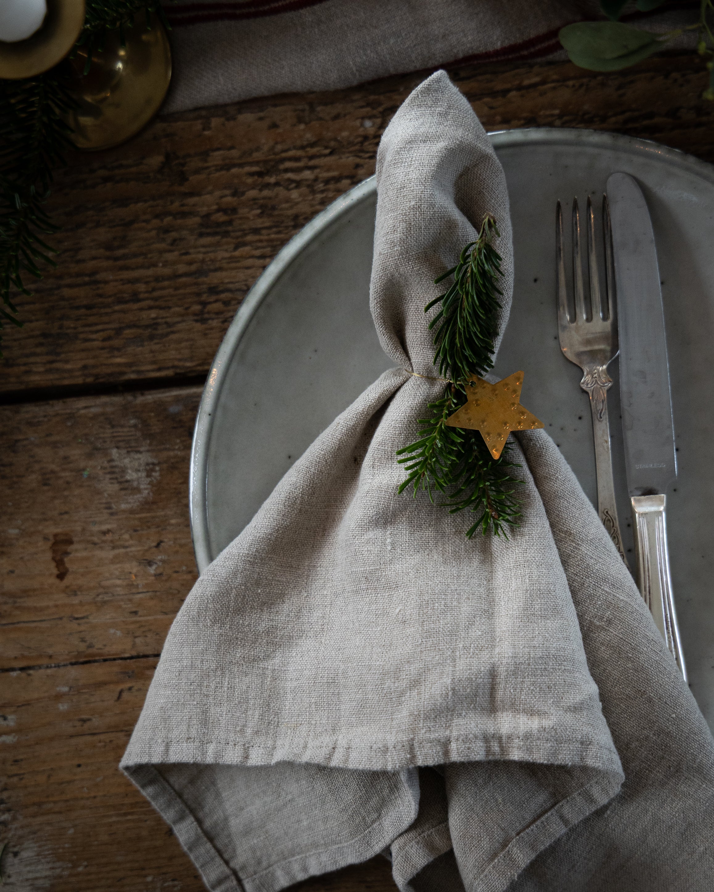 Stjerneornament blank gull 10 pakn