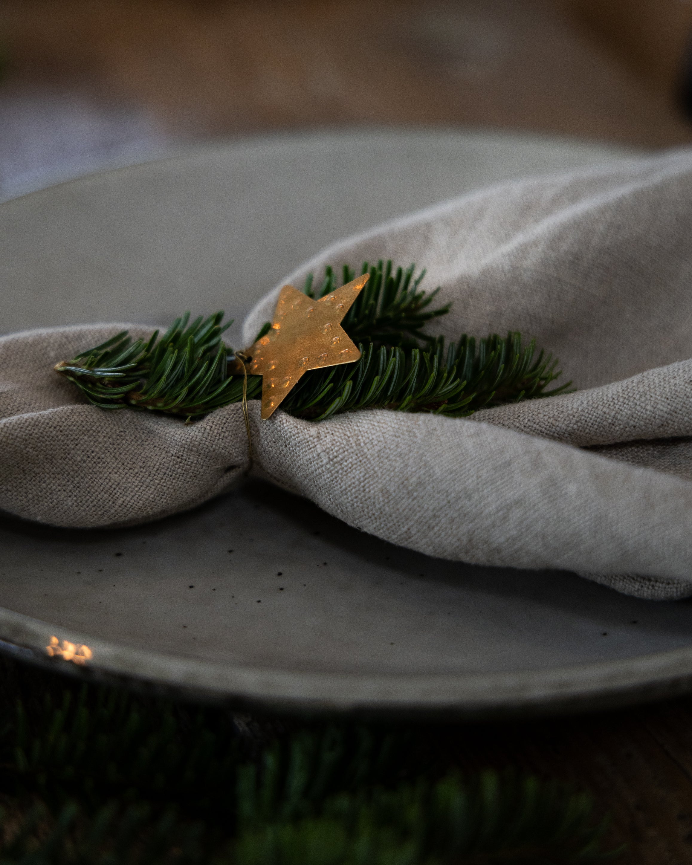 Stjerneornament blank gull 10 pakn