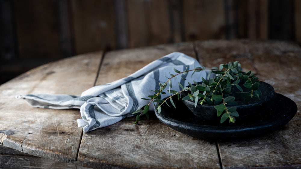 Marmorfat sort - Str S