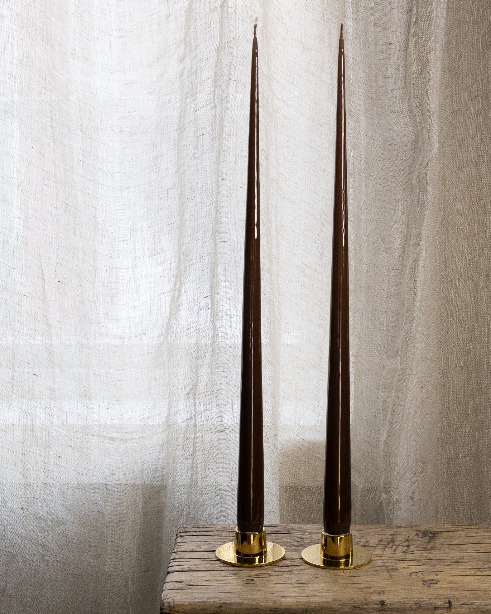 Stakelys 2 pk - Hazelnut-Lakkert- 42cm