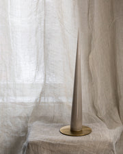 Kjeglelys 37 cm - Linen grey - lakkert