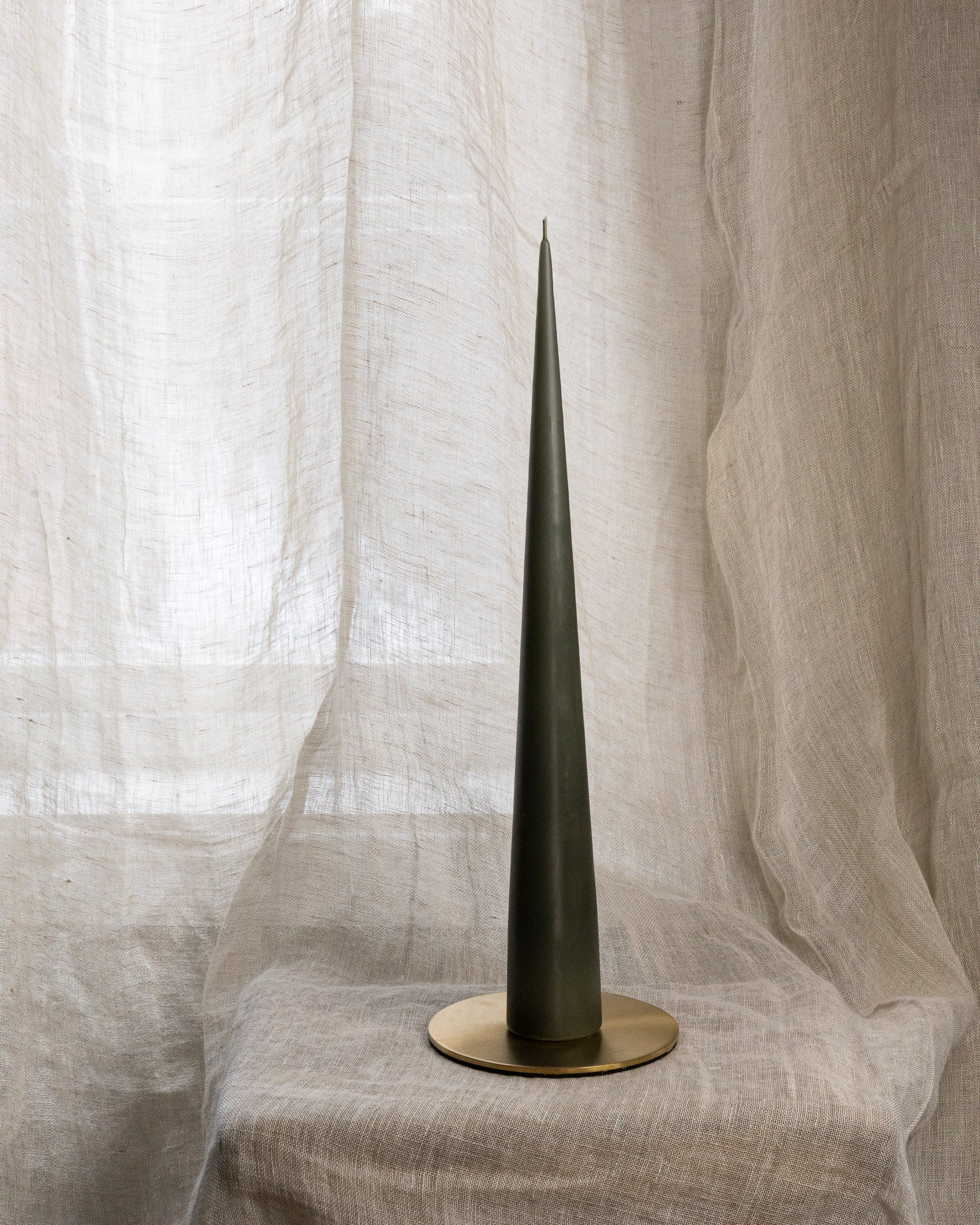 Kjeglelys 37 cm -Green Soil