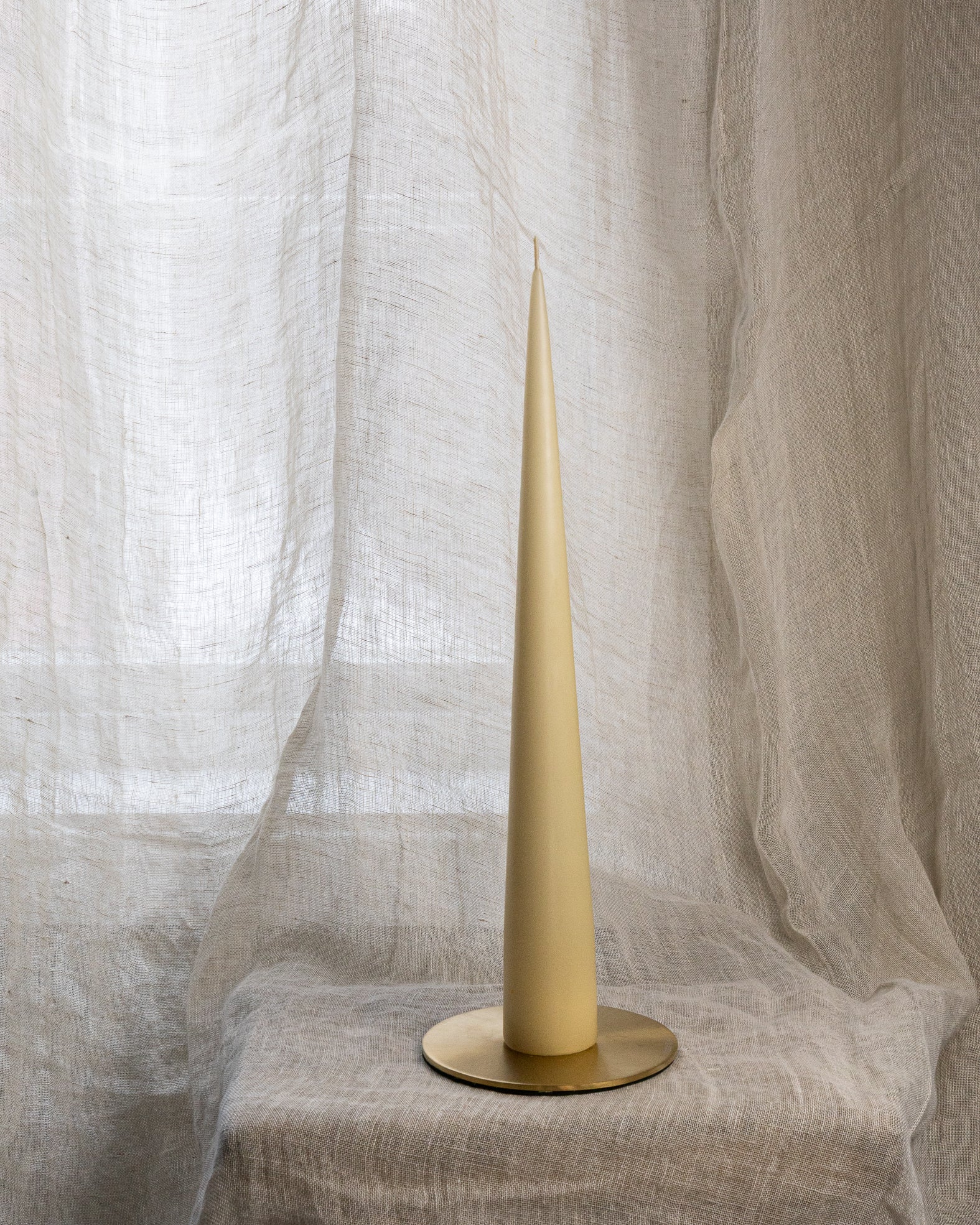Kjeglelys 37 cm - Pale ginger