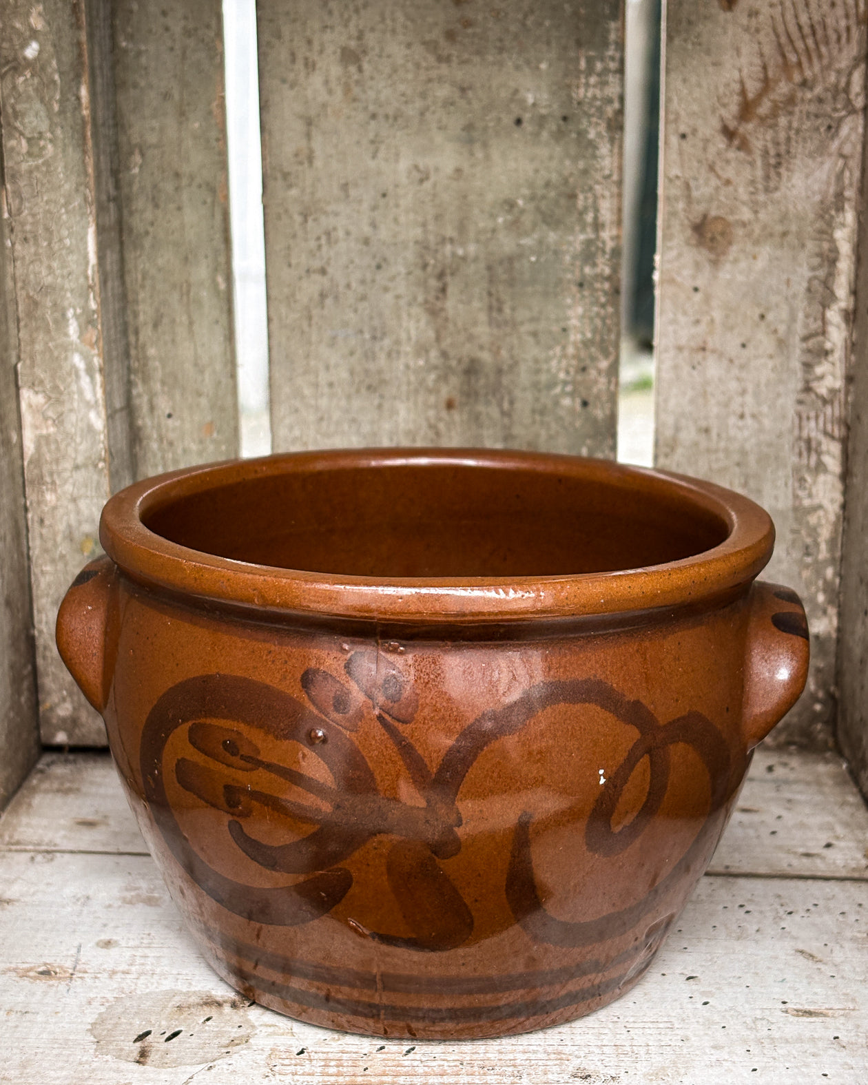 Brun vintage krukke #23