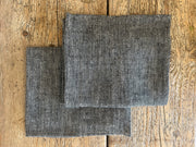 Kjøkkenhåndkle i sort/natur 100% lin, 2stk