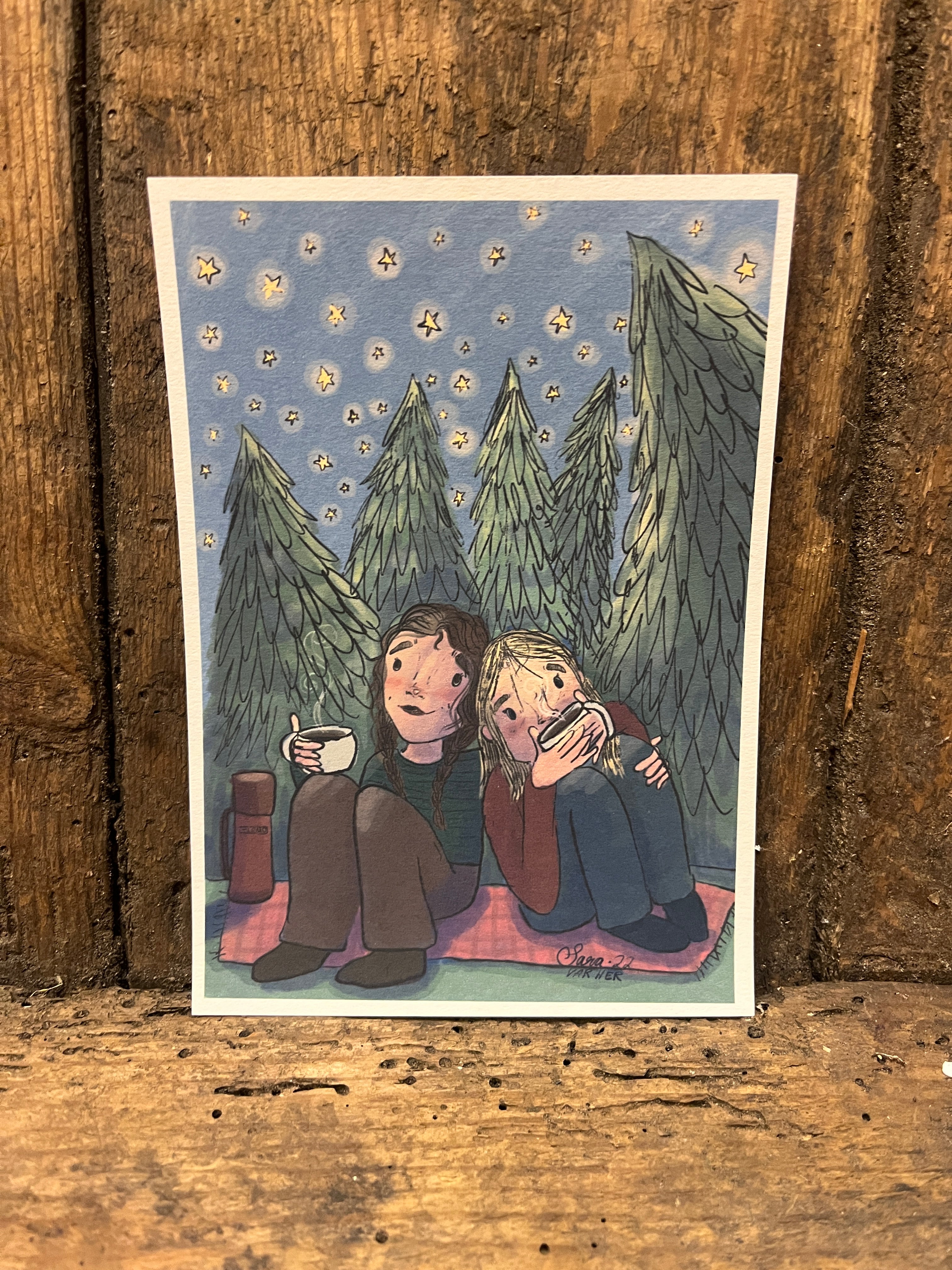 Julekort - Stjerneklart vennskap