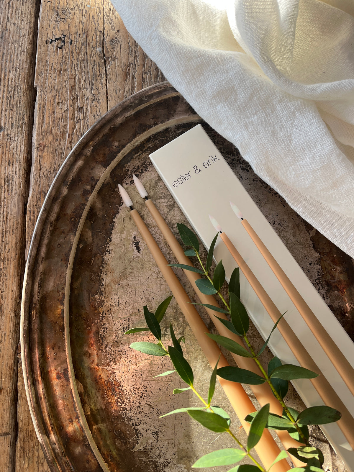 LED lys 2 pk - Almond Butter- 40cm