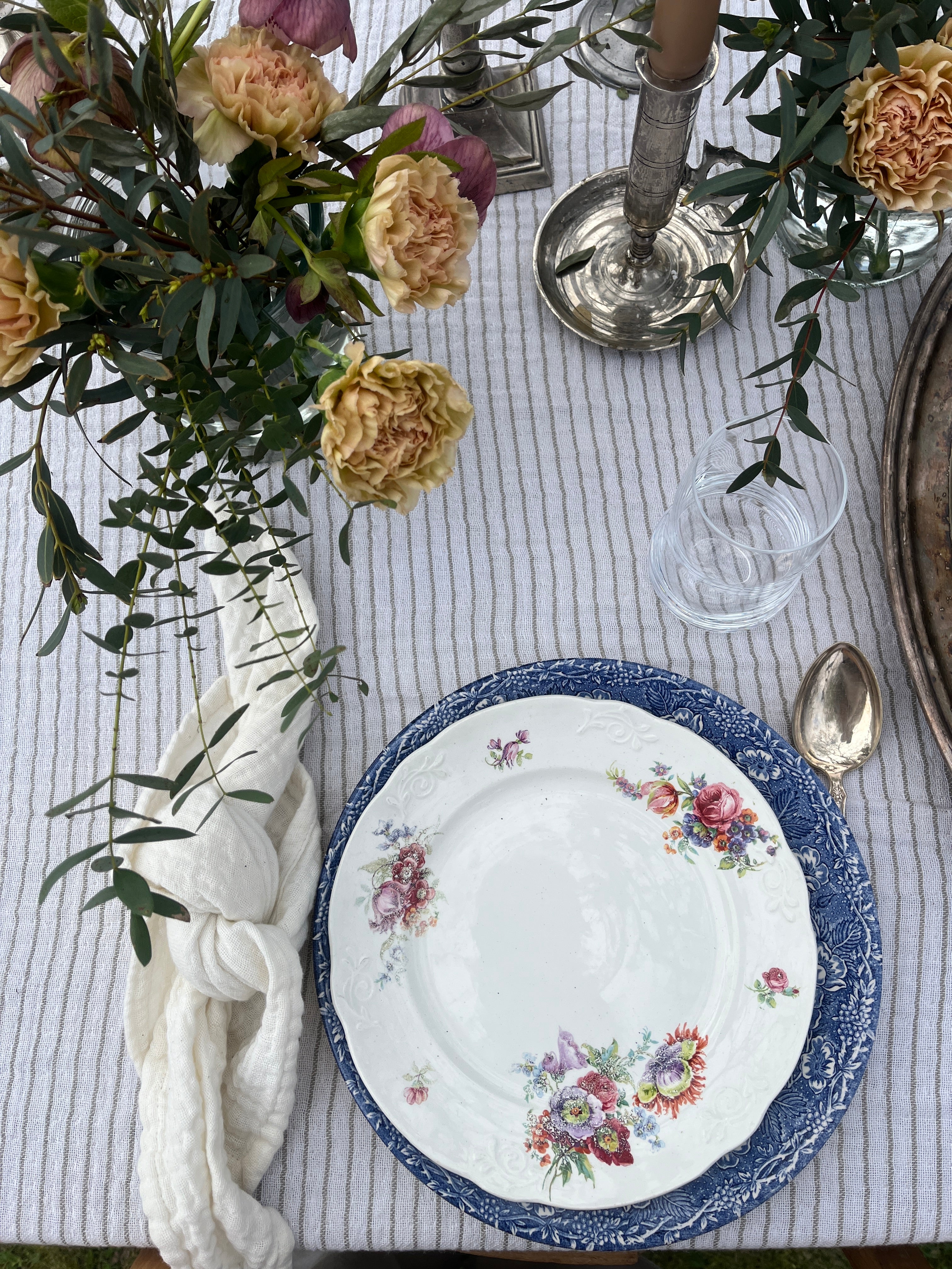 Asjett blomstermotiv 21 cm