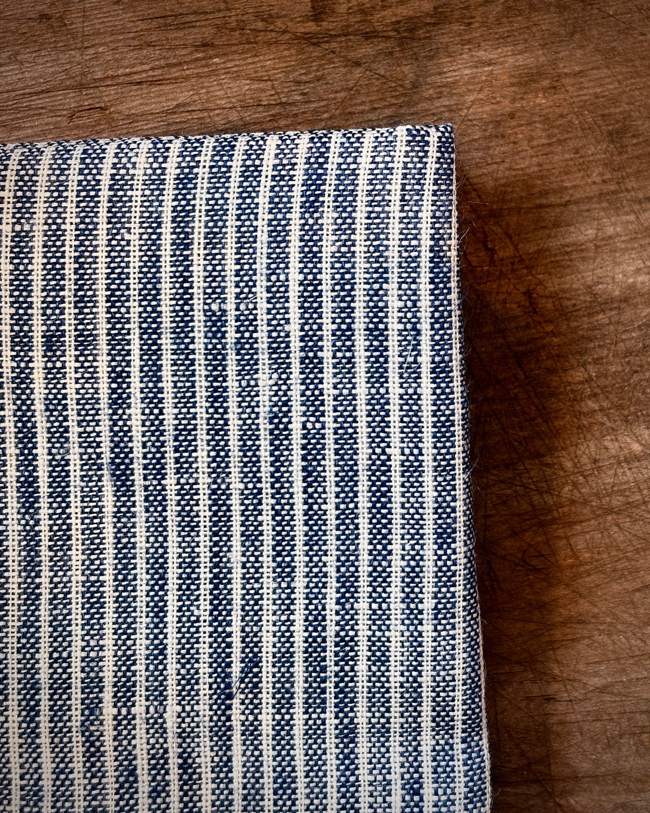 Kjøkkenhåndkle striper - Marine og offwhite