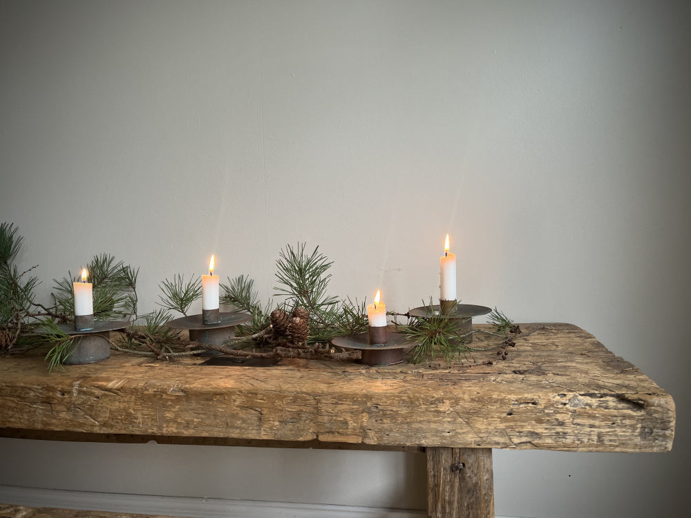 Kobberfarget lysestake - str L