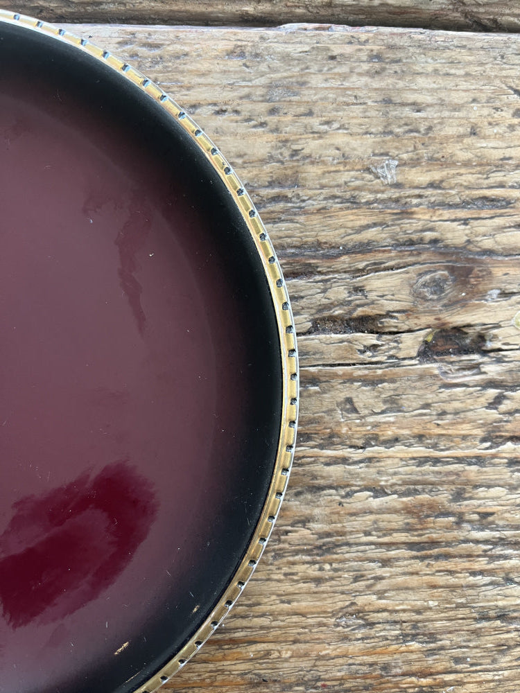 Asjett 19 cm - dyp rød