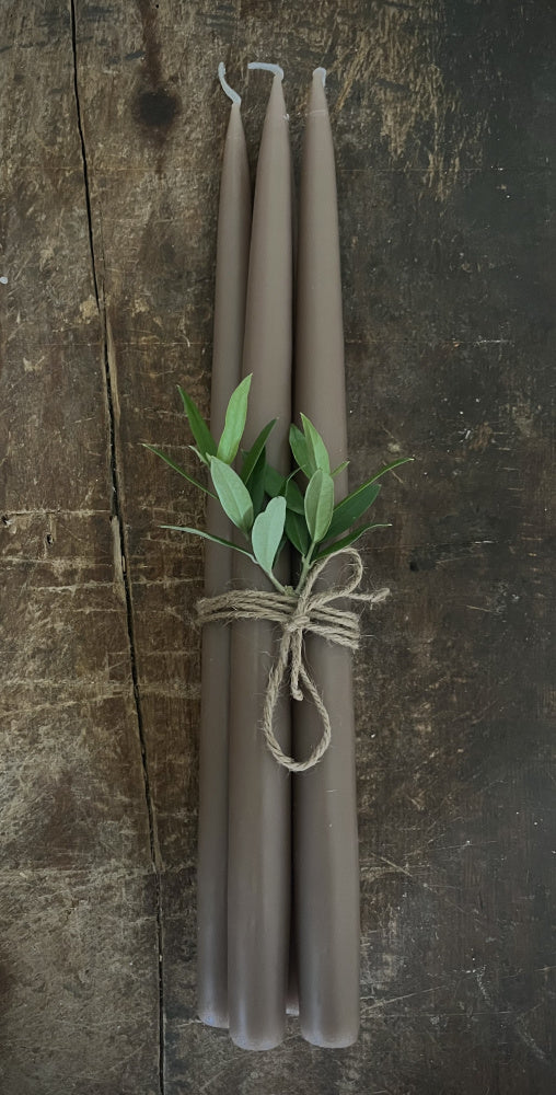 Kronelys 35 cm, 4 pk - Nougat