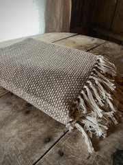 Strandhåndkle beige/hvitt