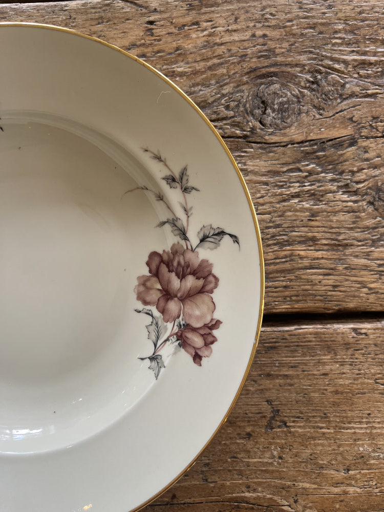 Skål gammelrosa blomst 25 cm