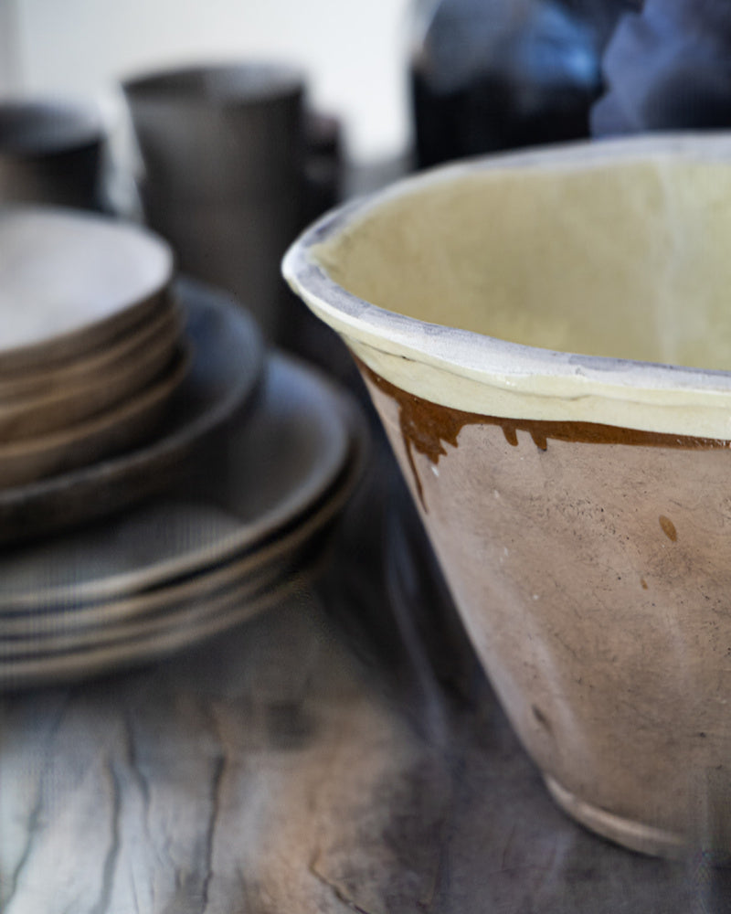 Keramikkskål Str L - kremhvit