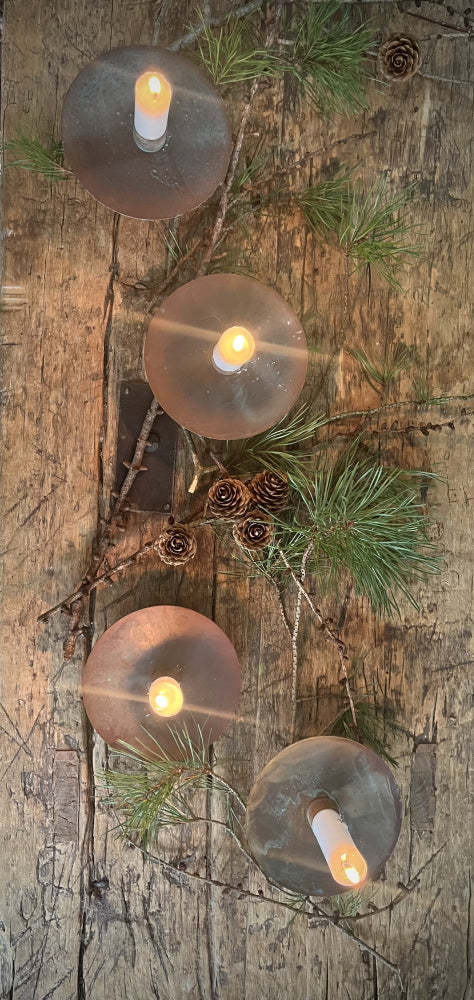 Kobberfarget lysestake - str M