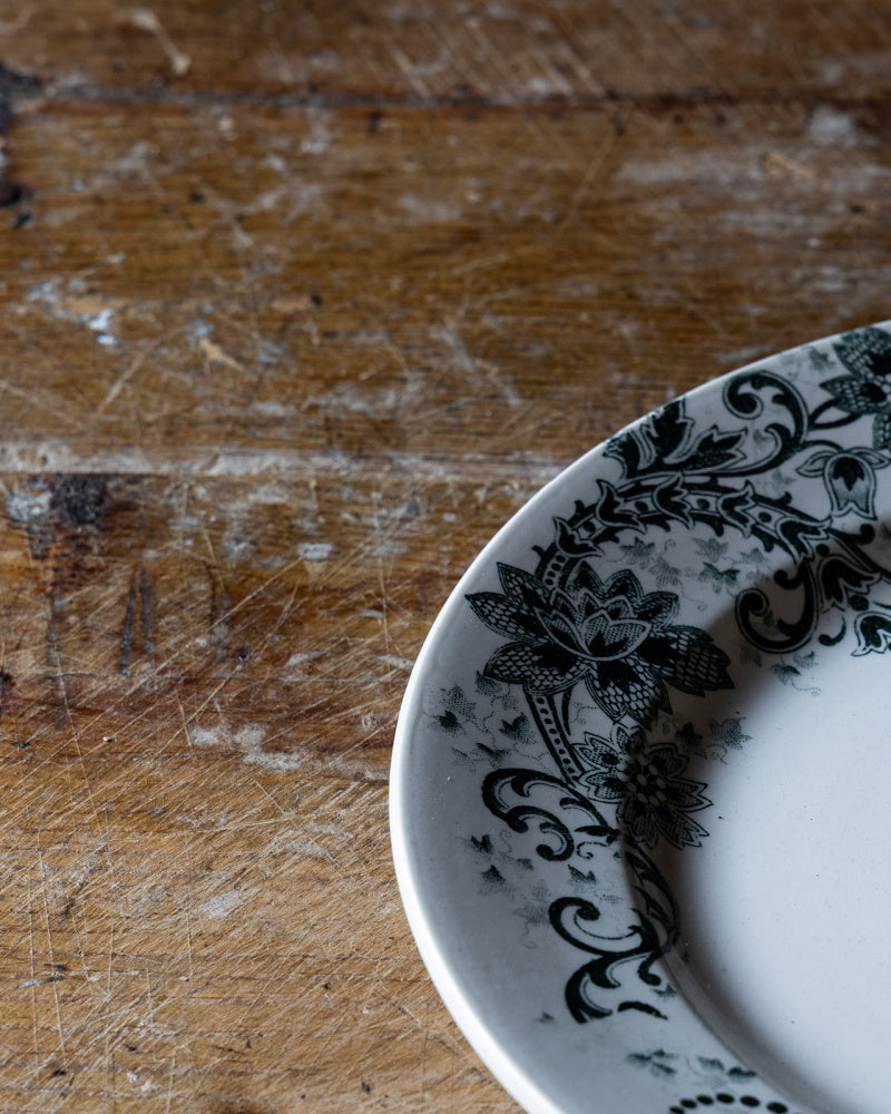 Eldre franske tallerkener 23 cm 2 stk - grønne