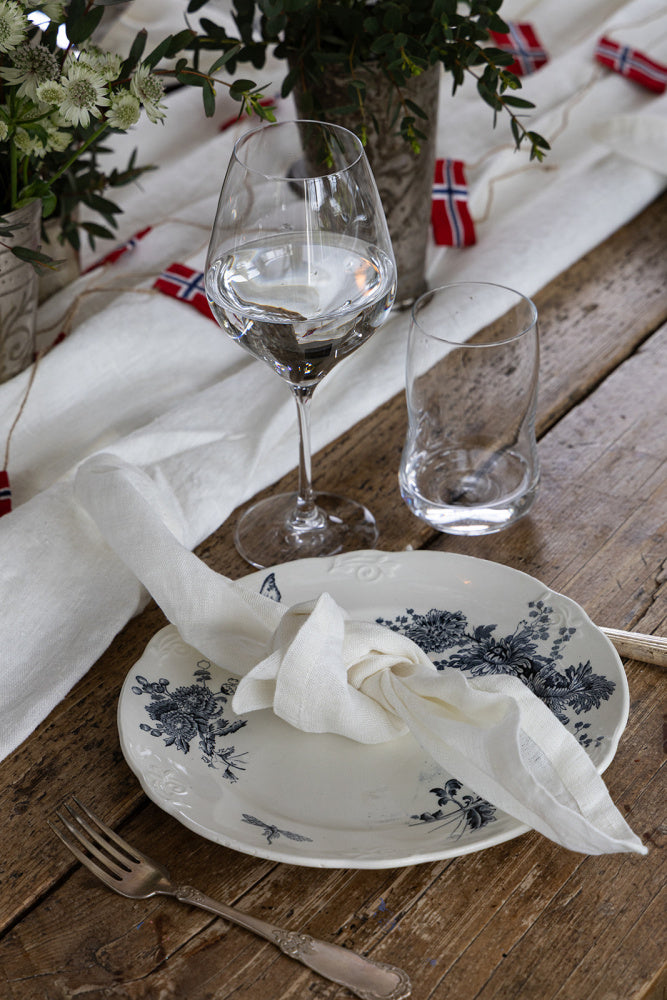 Linserviett 4 pk - Hvit