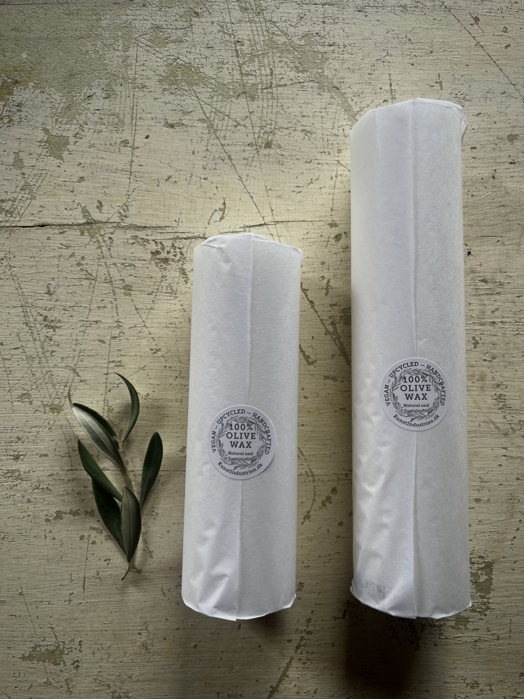 Miljøvennlig kubbelys 6x25 cm - White