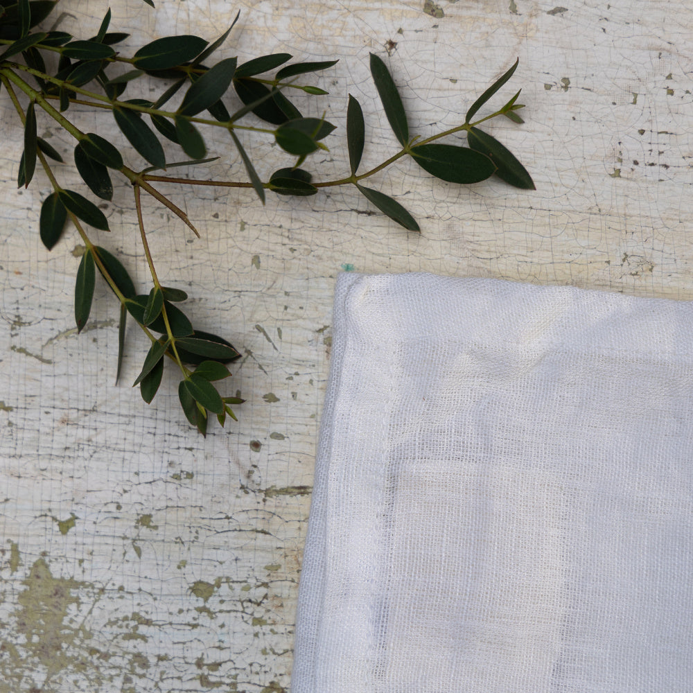 Linserviett 4 pk - Hvit