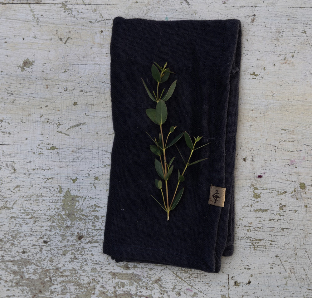 Tøyserviett 4  pk sort