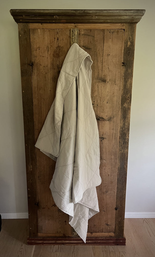 «Vintage» pledd - beige 140x200 cm