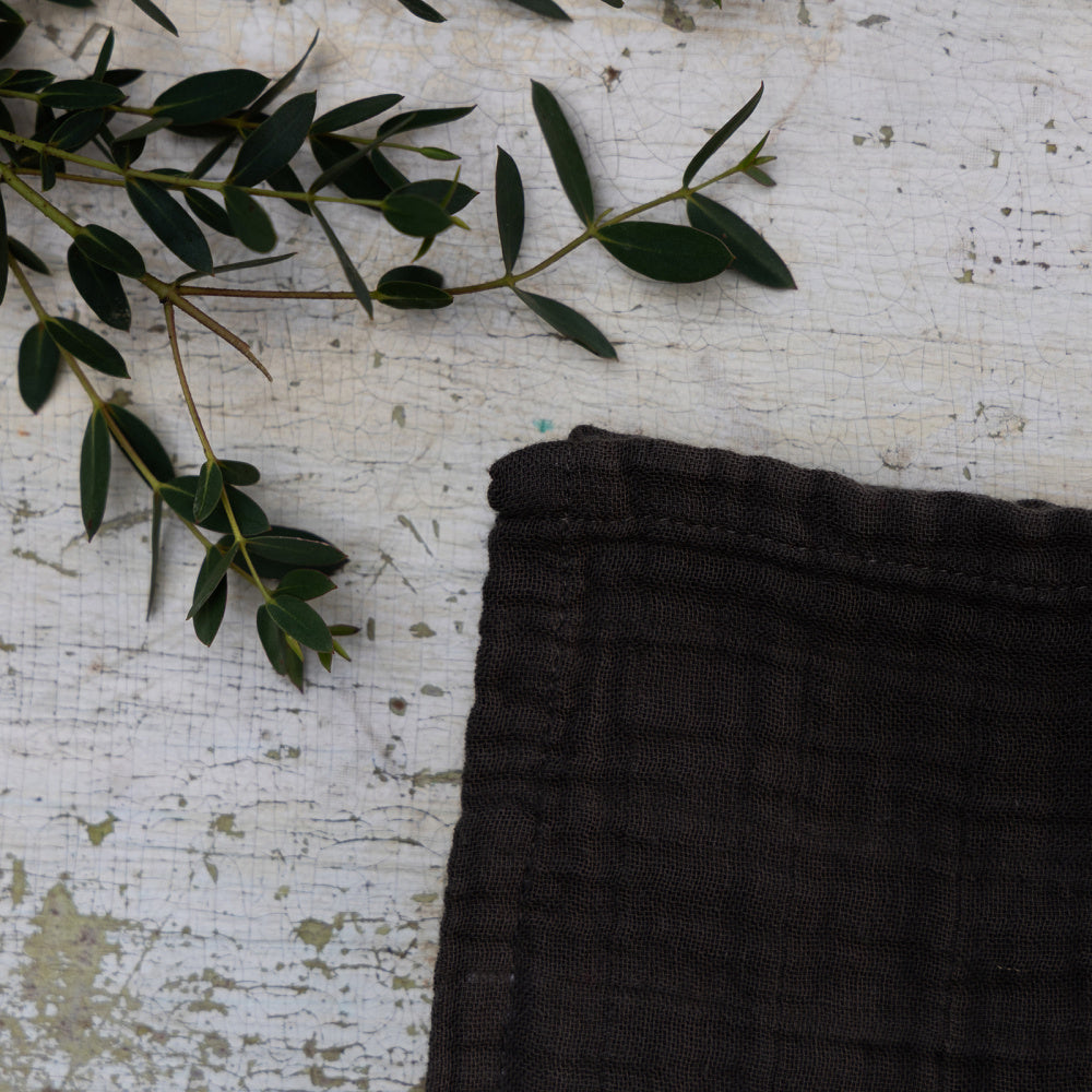 Tøyserviett 4 pk mørkebrun