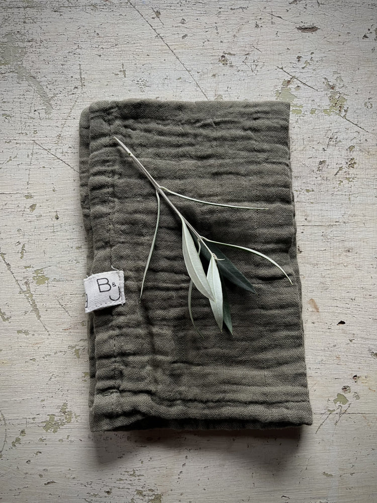 Tøyserviett 4 pk - Mørkegrønn