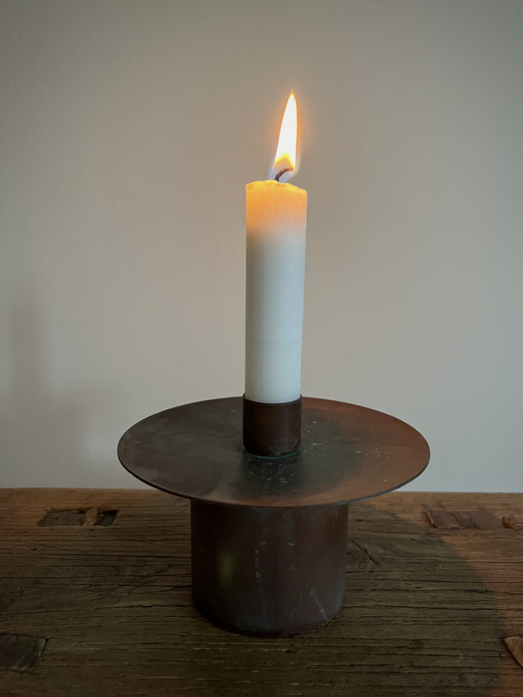 Kobberfarget lysestake - str L