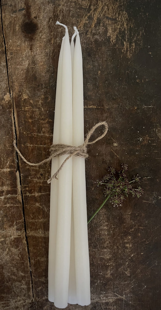 Tynne stearinlys 28 cm, 4 pk - Off-white