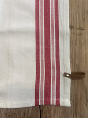 Kjøkkenhåndkle  rødt og beige