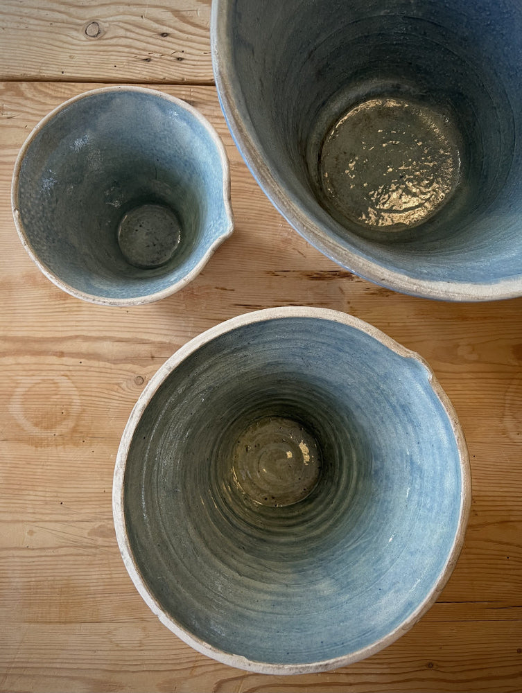 Keramikkskål Str L - blå