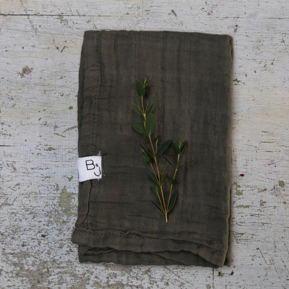 Tøyserviett 4 pk mørkegrønn