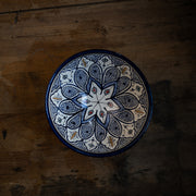 Håndmalt skål blå 25 cm