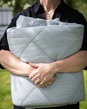 Støvete blått pledd 260*280