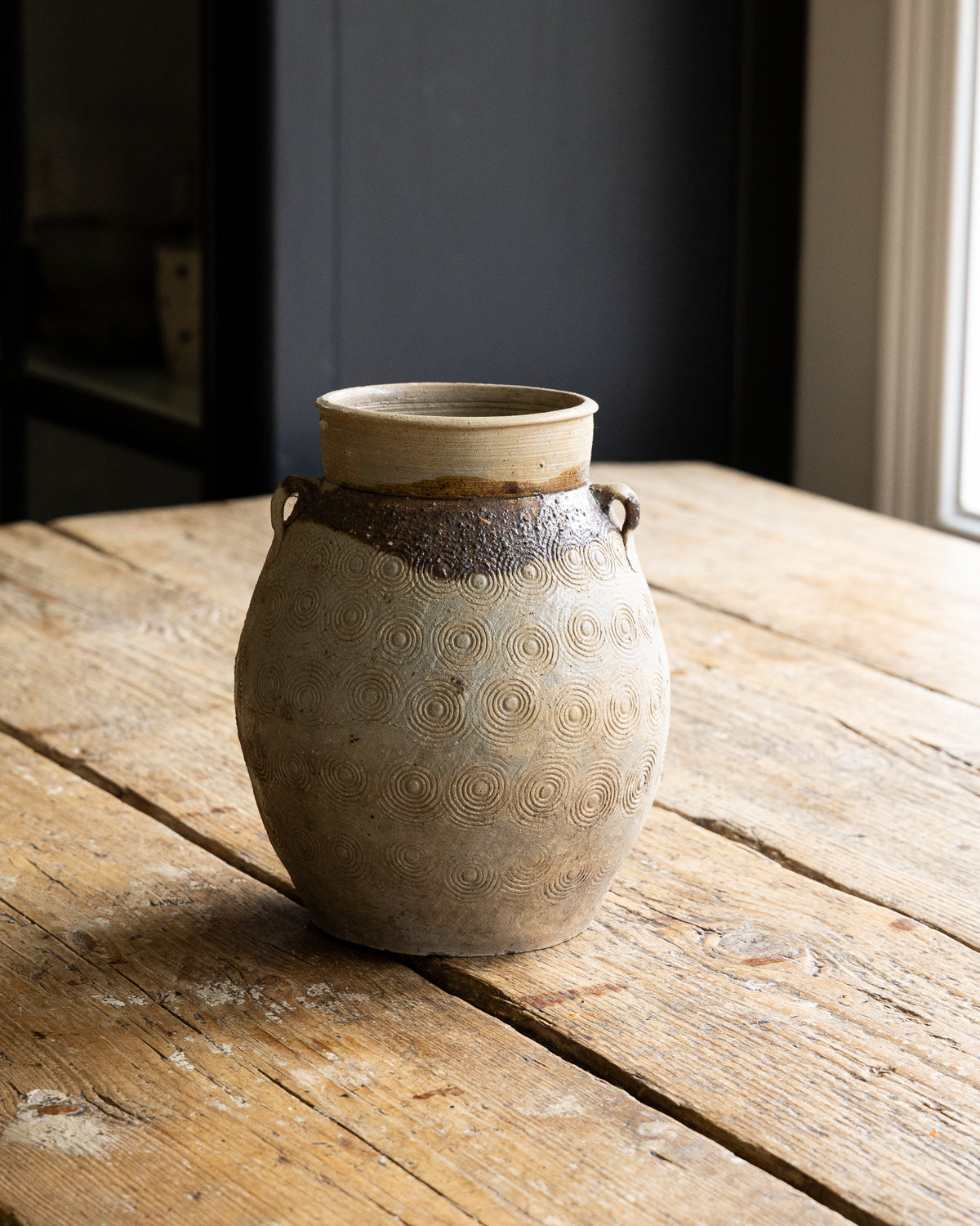 krukke-med-sirkler-beige-brun