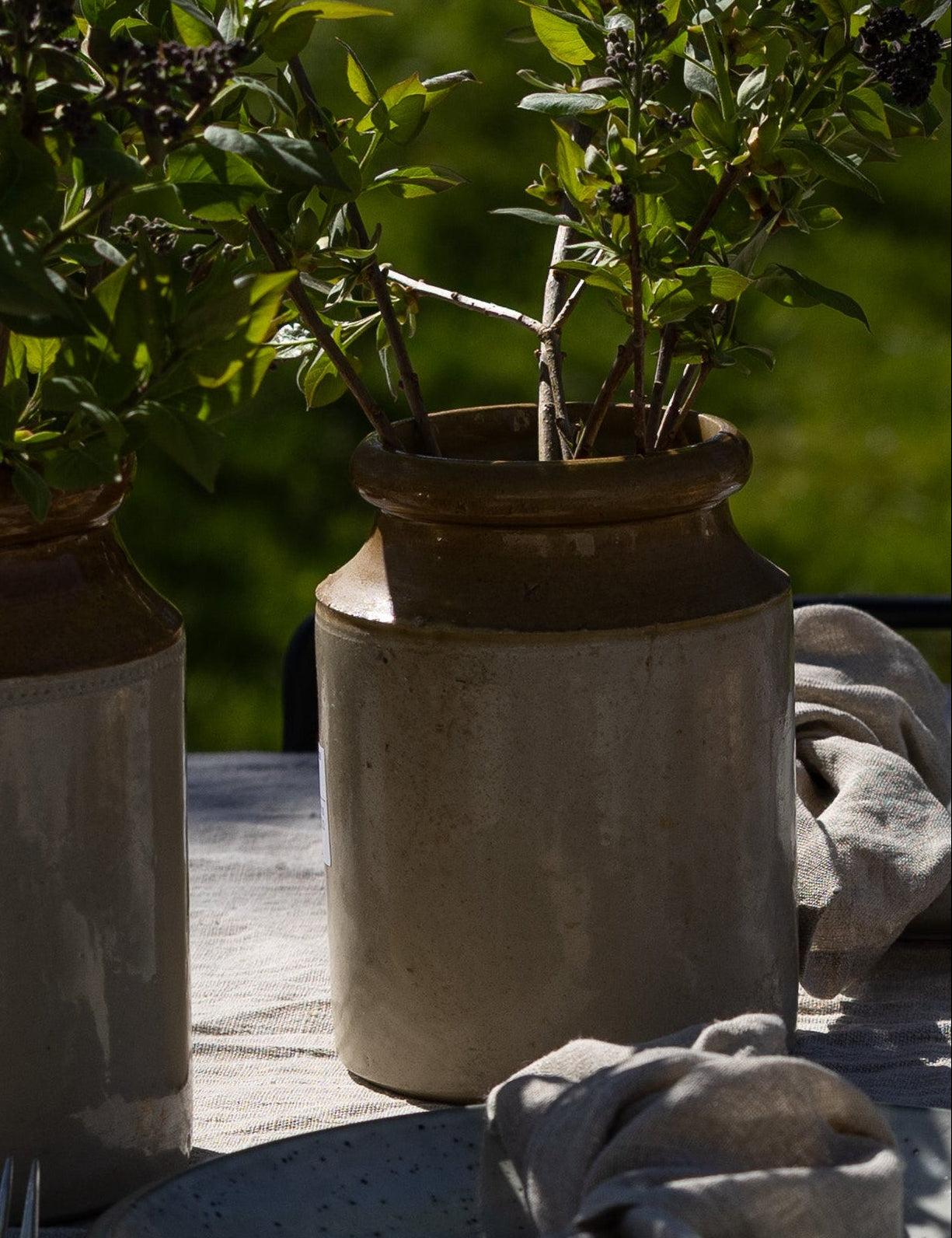 to-krukker-paa-sommerbord