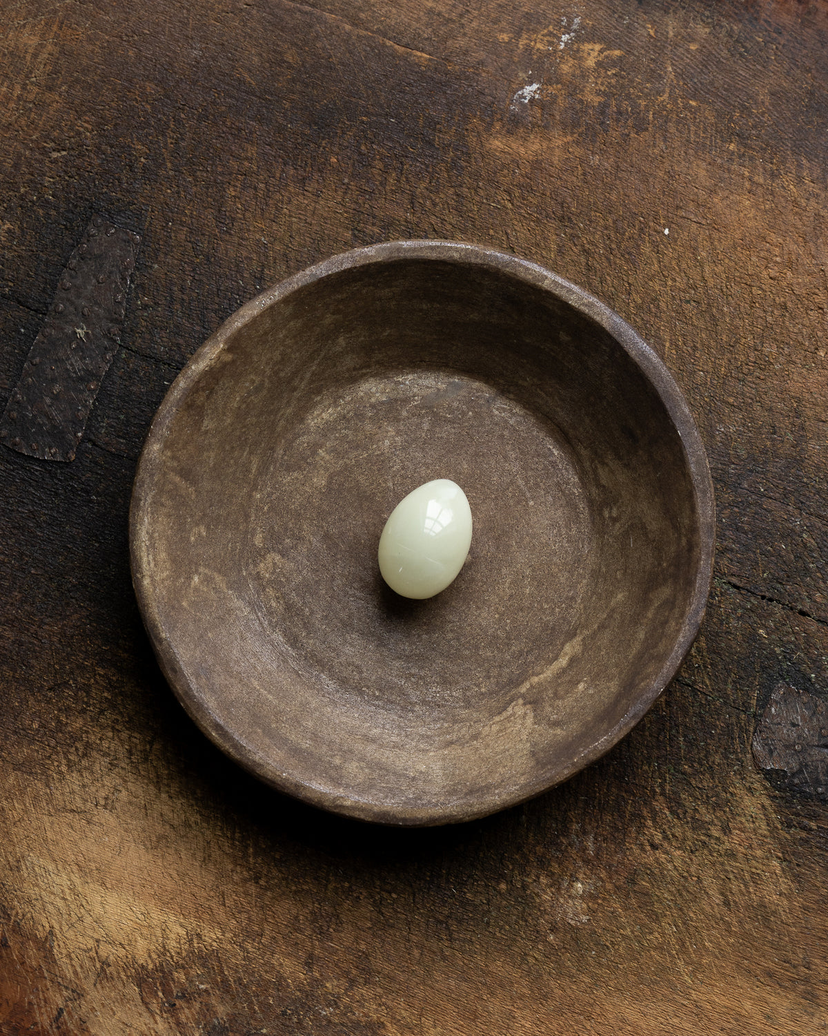 Egg i beige marmor 5cm