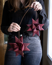 Stjerne- dørpynt -Tweed Rojo