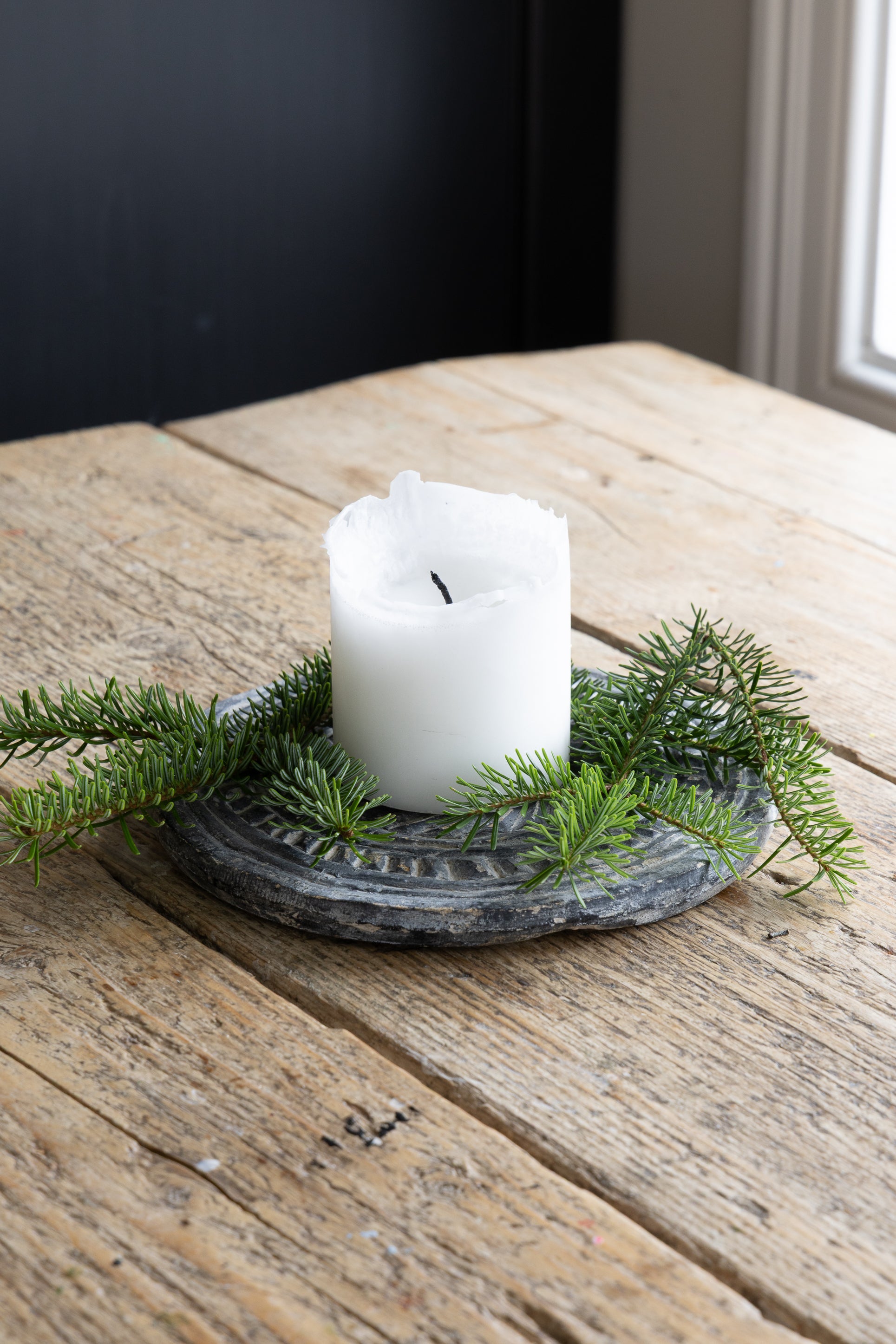 Vintage stenfat med mønster