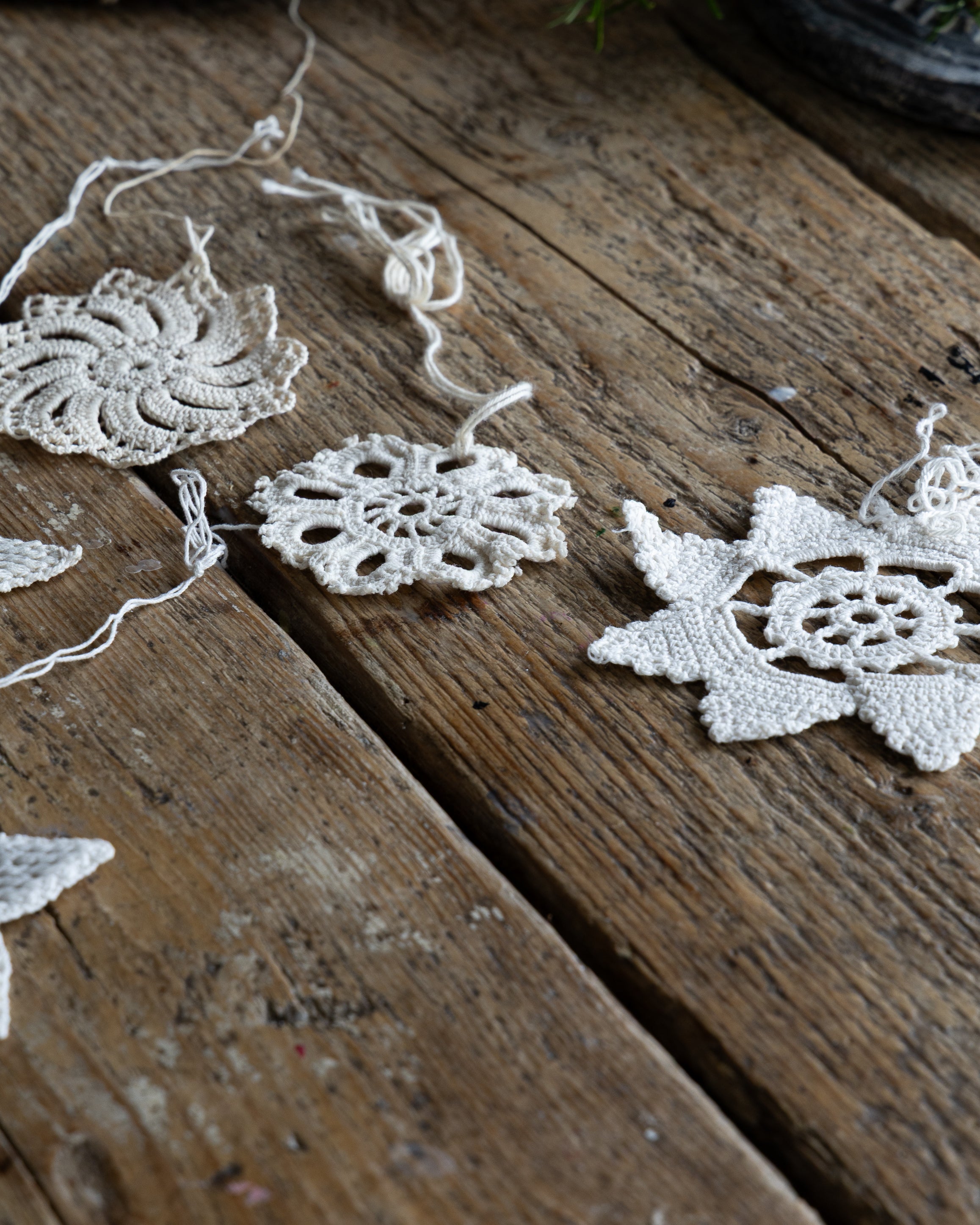 Vintage heklet julepynt