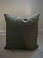 Putetrekk lin 50x50 cm - olivengrønn
