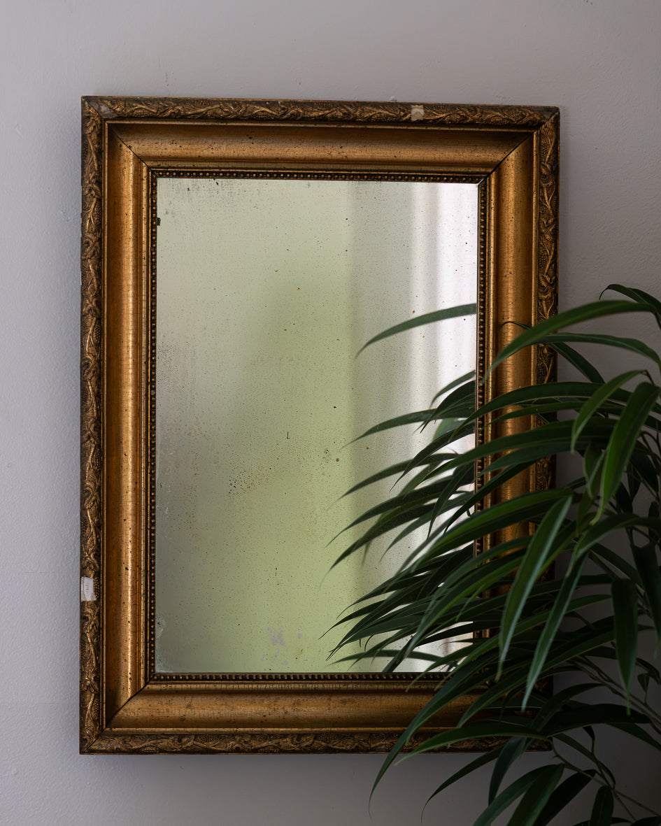 Vintage speil med gullramme - 60x44cm