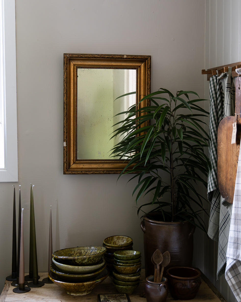 Vintage speil med gullramme - 60x44cm