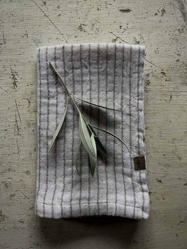 Tøyserviett 4 pk - Elfenben og olivengrønn